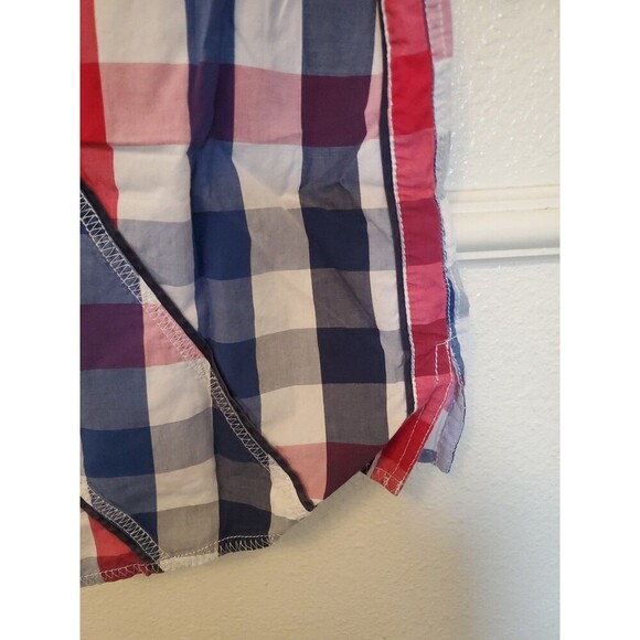 Parish Nation Shirt Y2K Mens L Check Embroidered Patchwork Hip Hop Streetwear - Picture 11 of 16